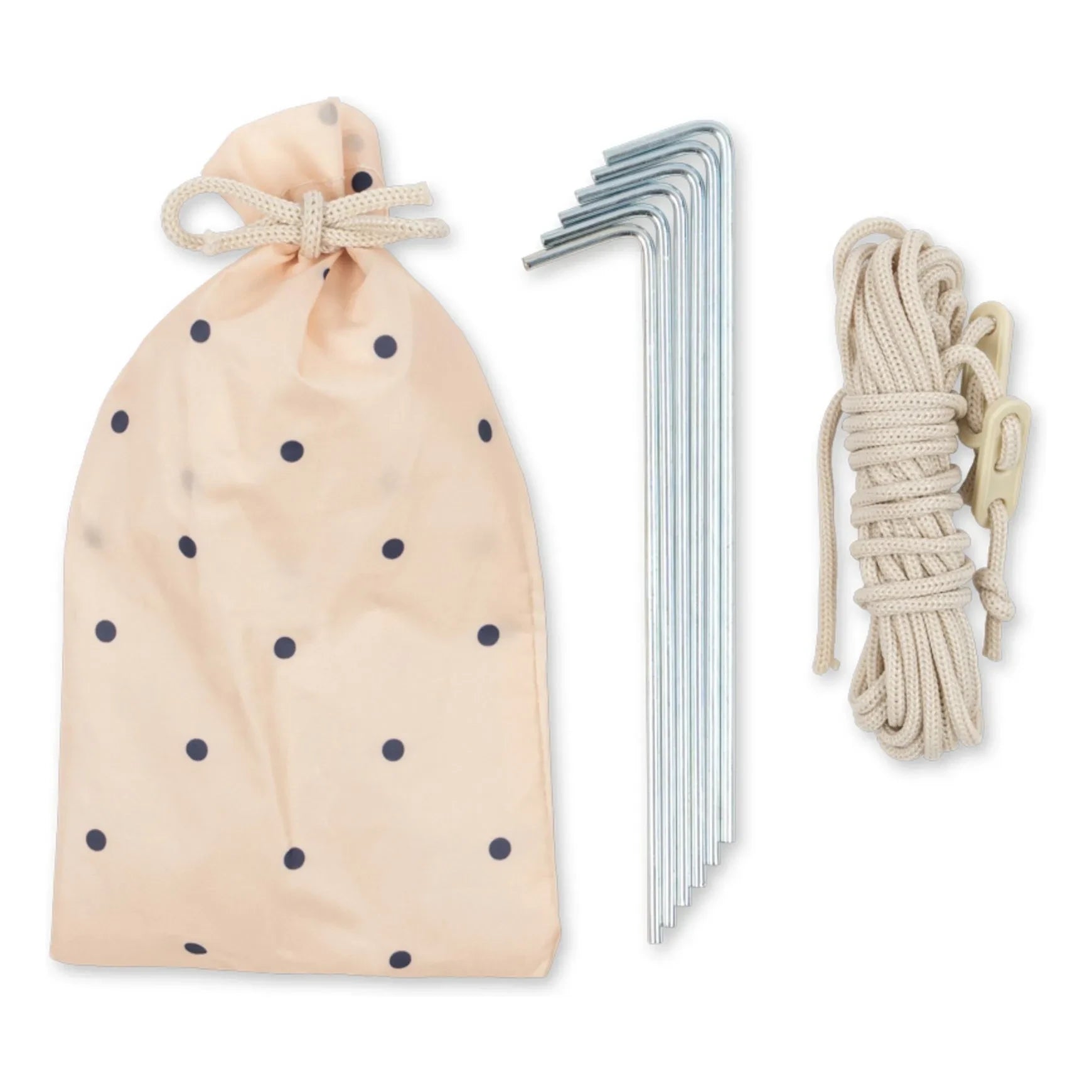 Konges Sløjd - Kleines Pop-Up Strandzelt Navy Punkte | Beige