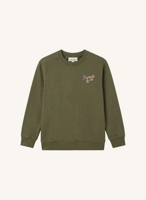 Smallable Kid - Favio Friends & Co Organische Baumwoll-Sweatshirt | Verdigris