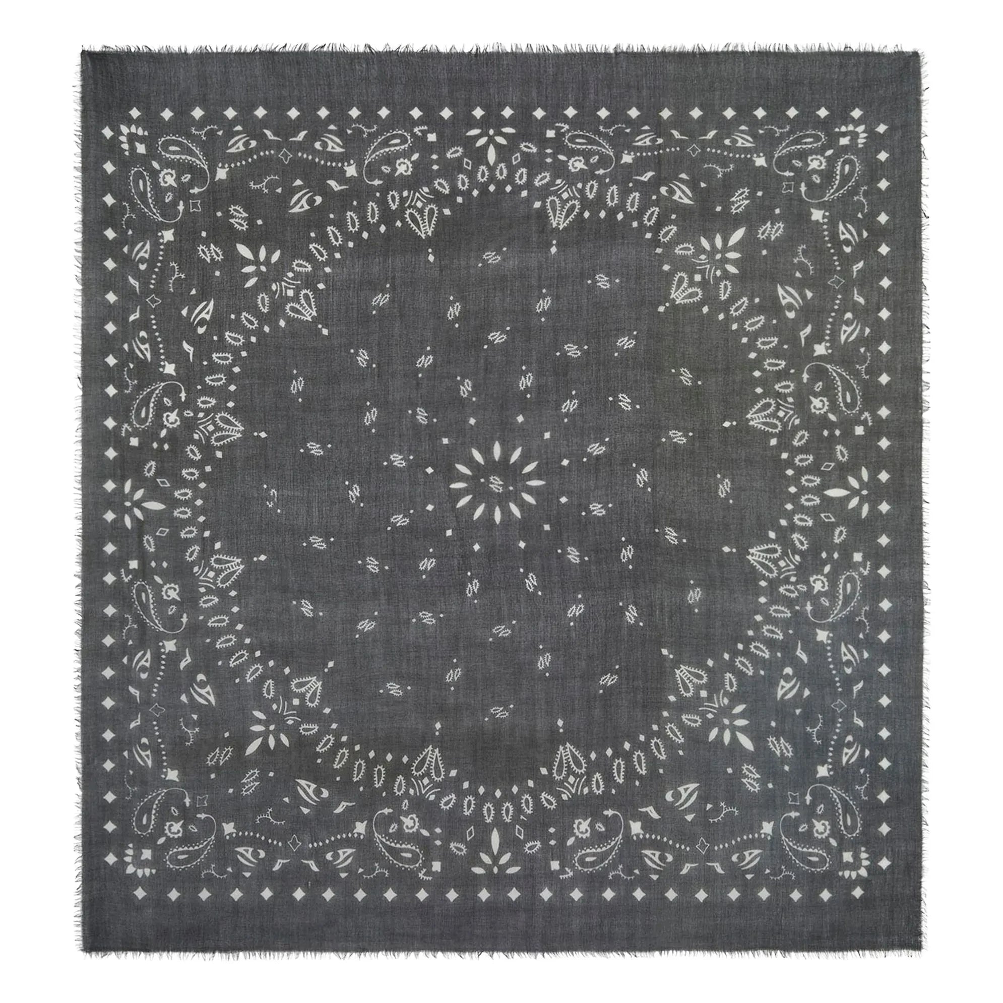 Kujten - Effy Kaschmir-Voile-Bandana | Schwarz