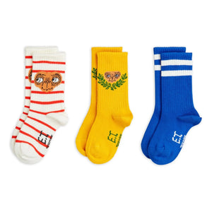 Mini Rodini - 3er Pack E.T. Socken Bio-Baumwolle | Weiß