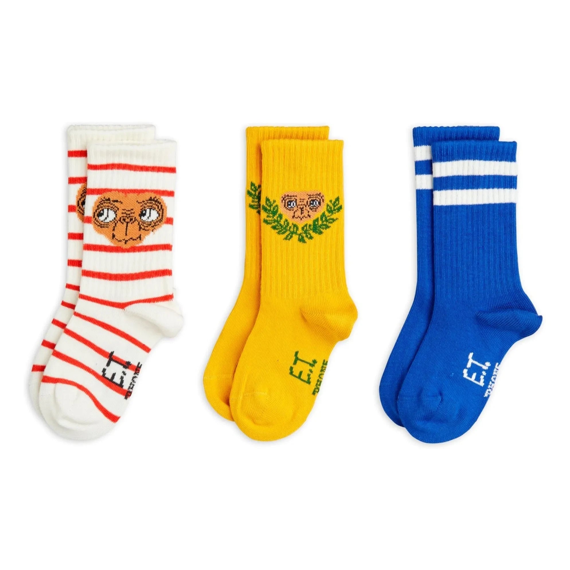 Mini Rodini - 3er Pack E.T. Socken Bio-Baumwolle | Weiß
