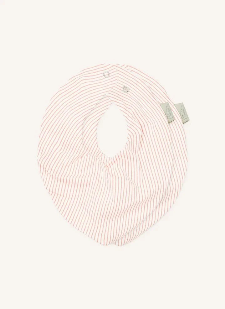 Cam Cam - Klassische gestreifte Bandana-Lätzchen - 2er Set | Rosa