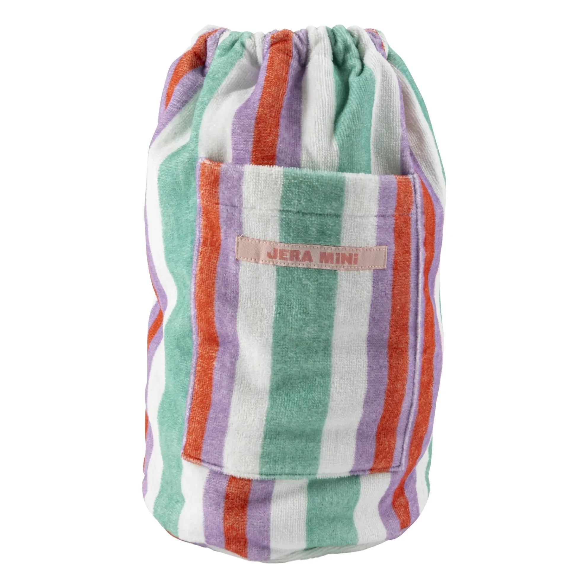 Jera Mini – gestreifter Rucksack mit Handtuchfach