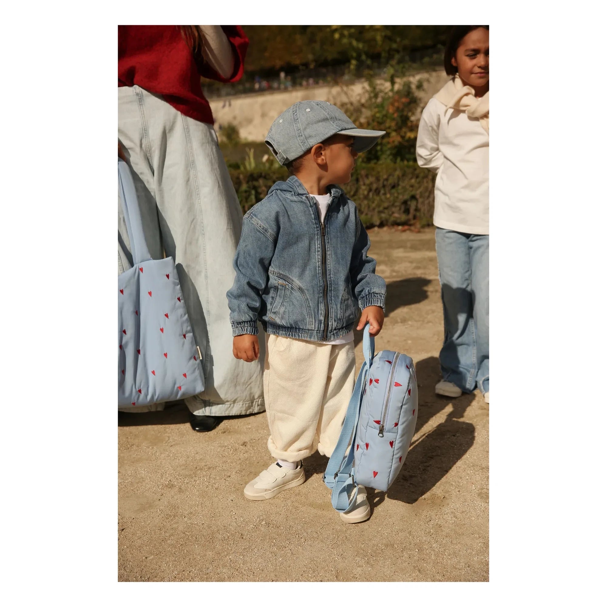 Studio Noos - Puffy Hearts Rucksack | Hellblau