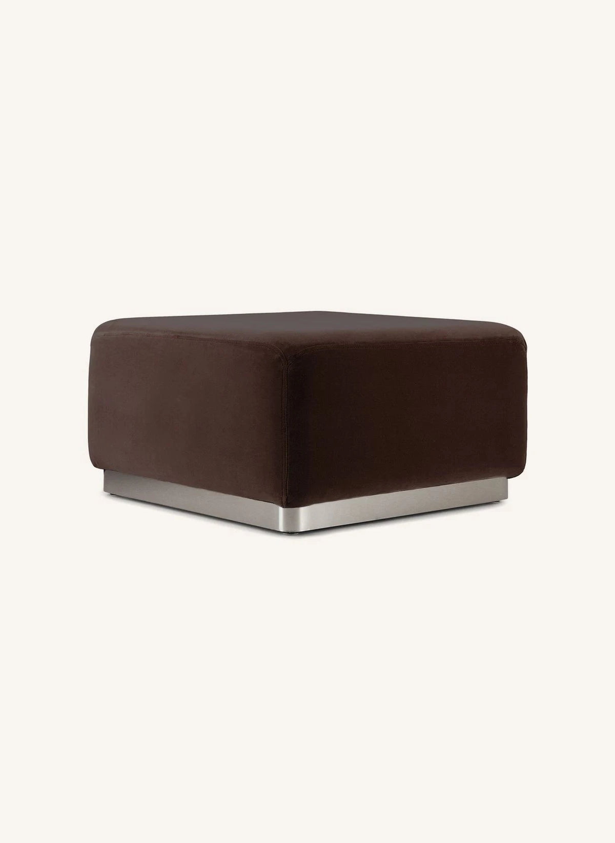 The Socialite Family - Weicher Samt Rotondo Pouf | Schokolade