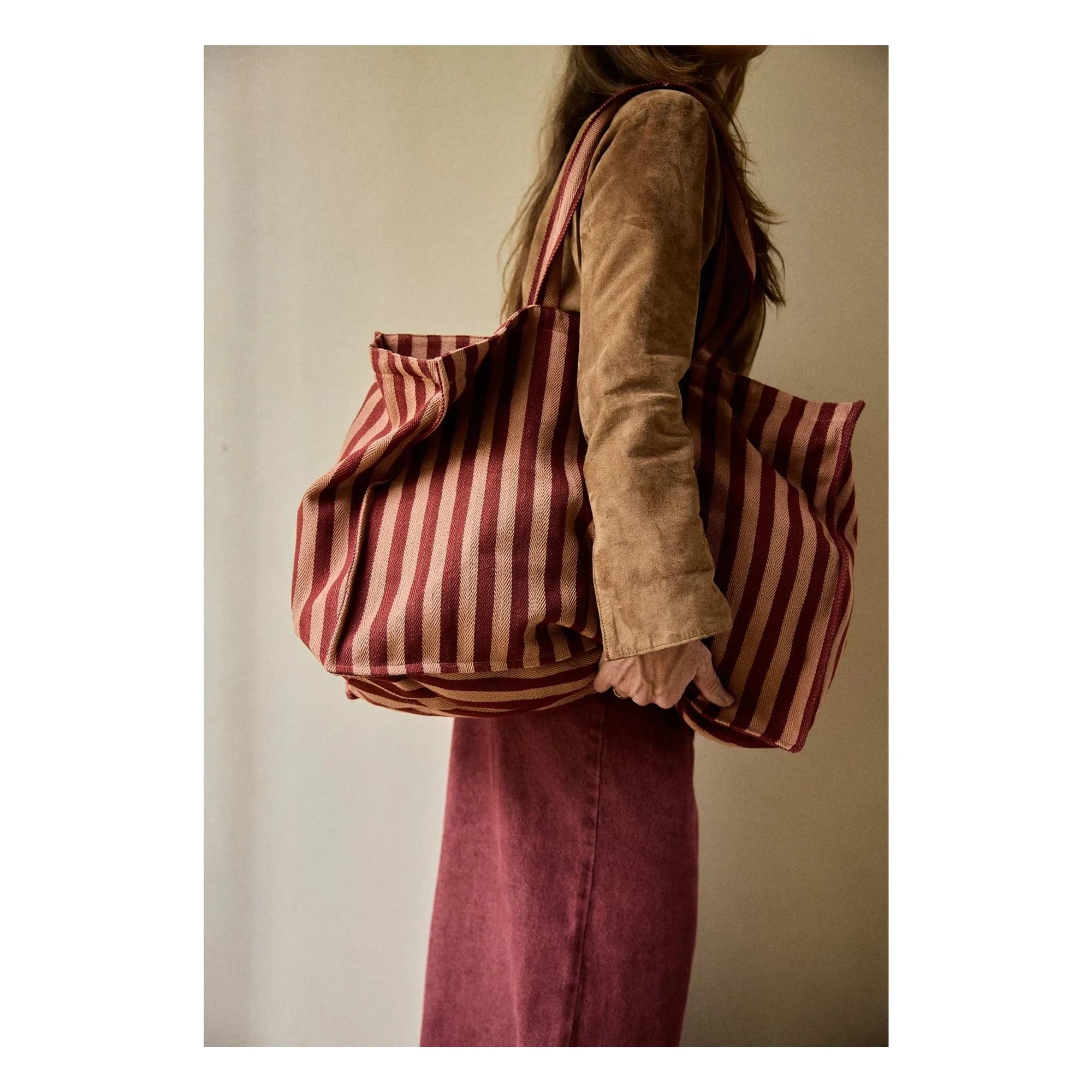 Gabrielle Paris - Garance Gestreifte Wochenendtasche | Rot