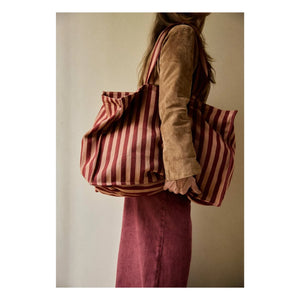 Gabrielle Paris - Garance Gestreifte Wochenendtasche | Rot