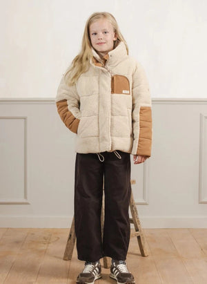 Töastie - Aus recyceltem Fleece gefütterte Helix-Daunenjacke | Beige
