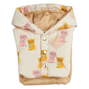 Mini Rodini - Kittens Geri Dönüştürülmüş Elyaf Dolgulu Mont | Ecru