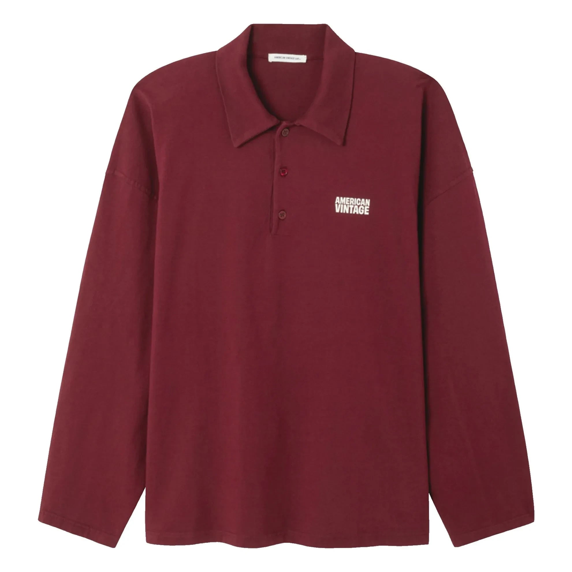 American Vintage - Weites Poloshirt | Bordeaux