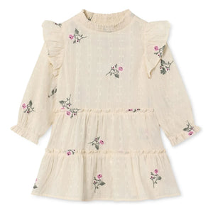 Fliink - Flower Dobby Kleid | Ecru