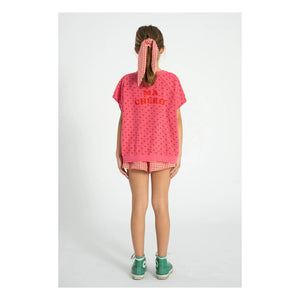 Piupiuchick - Kiraz Bio-Baumwolle Frottee ärmelloses Sweatshirt | Fuchsia