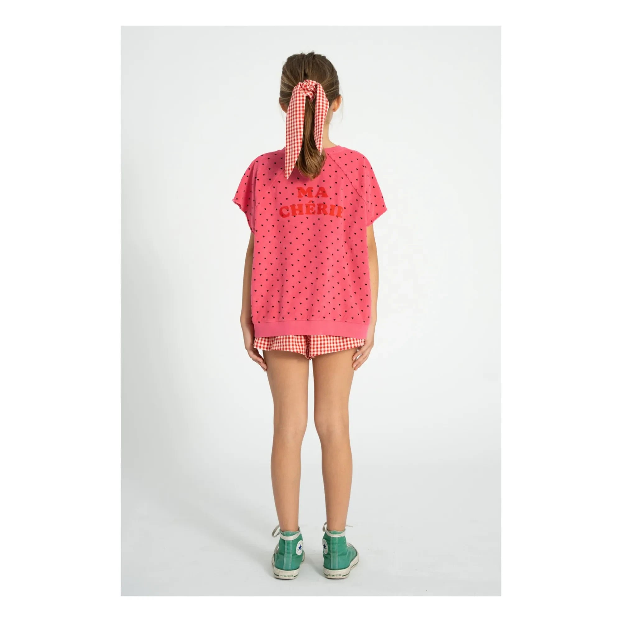 Piupiuchick - Kiraz Bio-Baumwolle Frottee ärmelloses Sweatshirt | Fuchsia