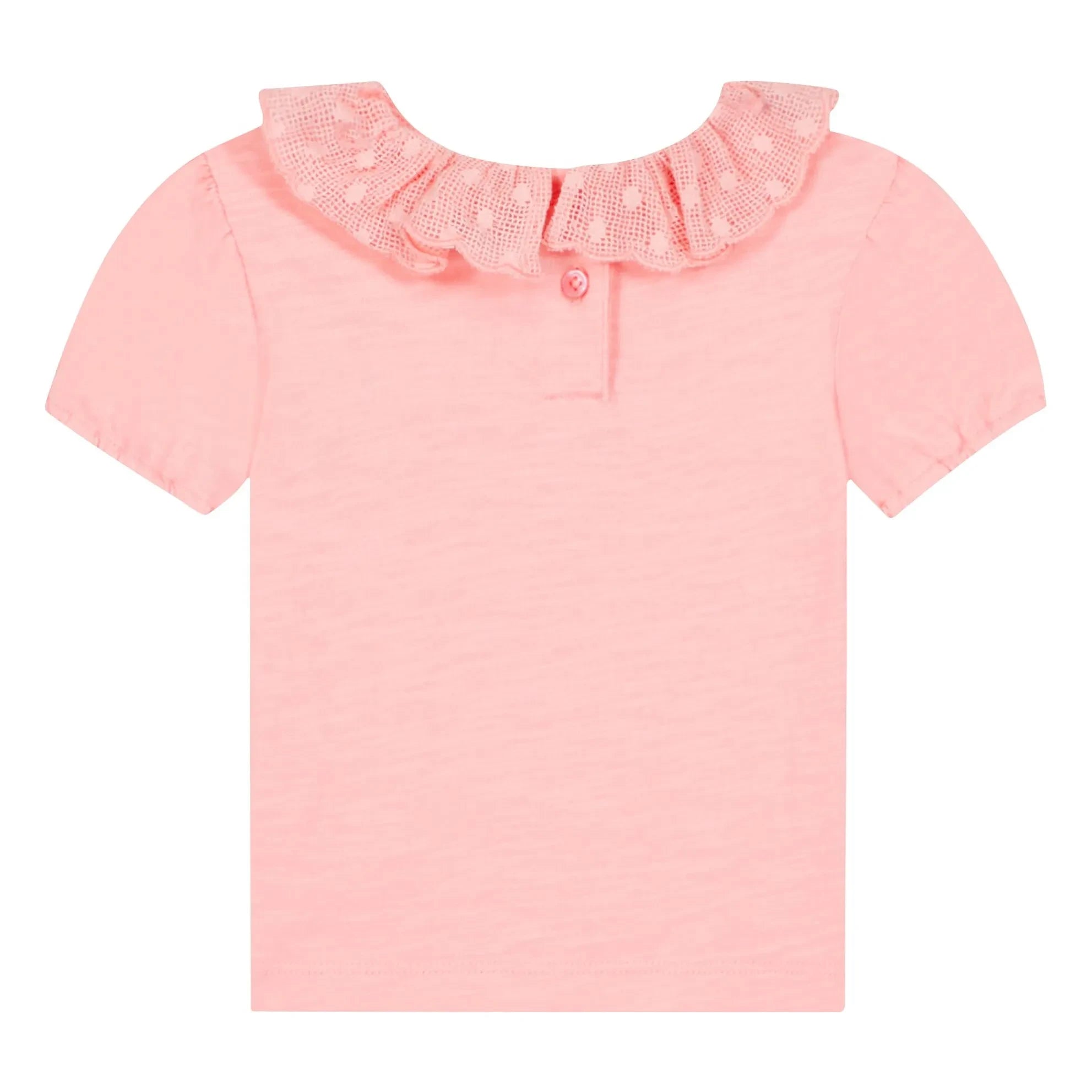 Bonton - Niris Baby Besticktes Poloshirt | Puderrosa