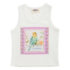 Maison Mangostan - Oiseau Trägertop | Weiß
