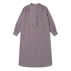 Hod - Sally Kariertes Baumwollkleid | Lila