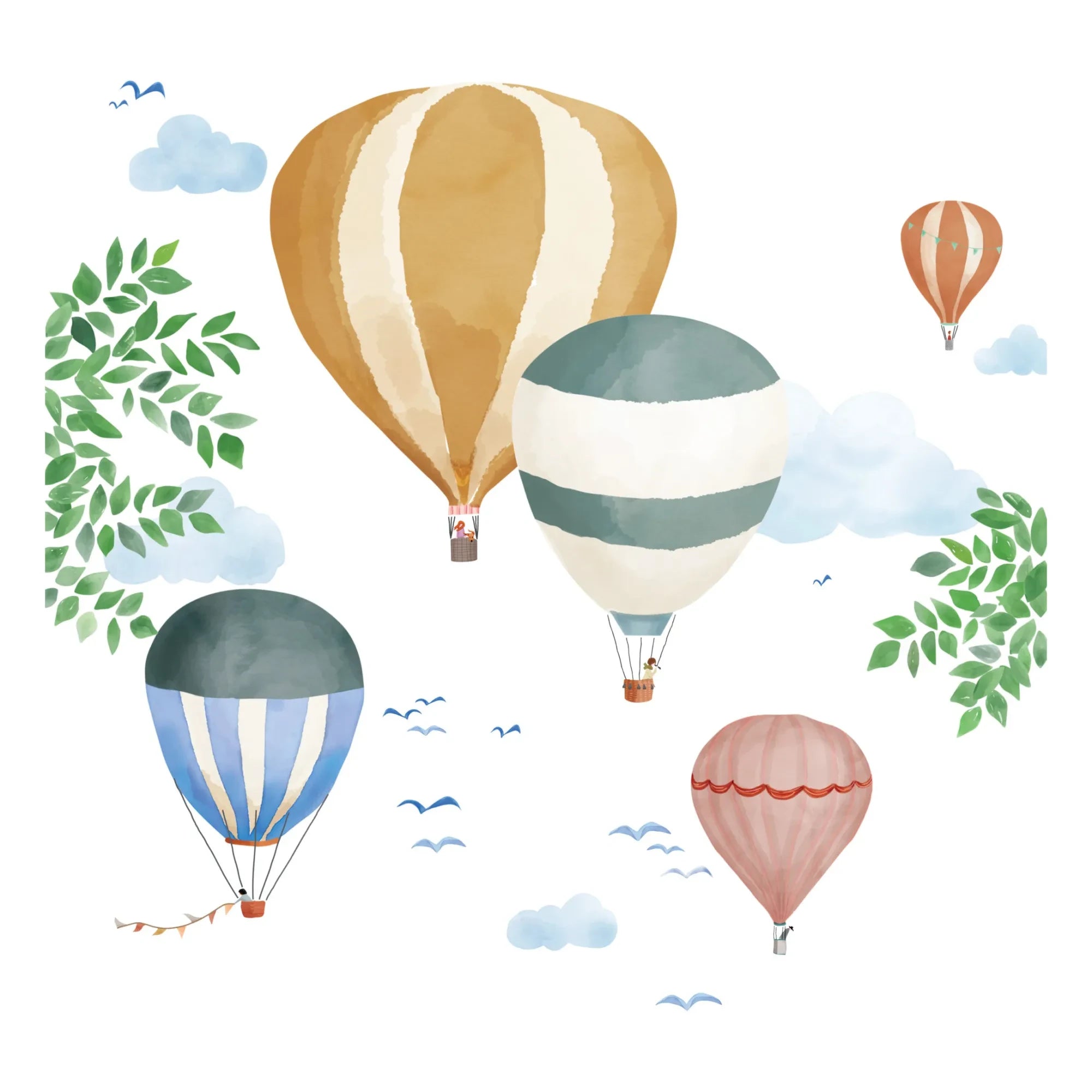 MIMI'lou - Aquarell Heißluftballon Aufkleber