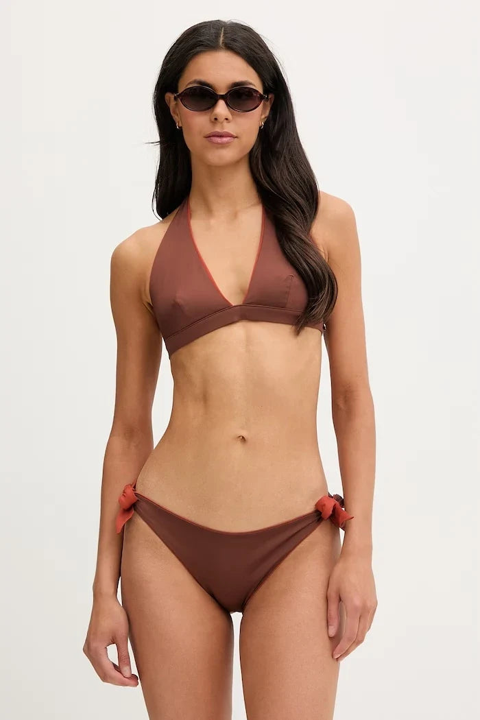 Max Mara Beachwear iki yüzlü kadın bikini üstü ABAZIA