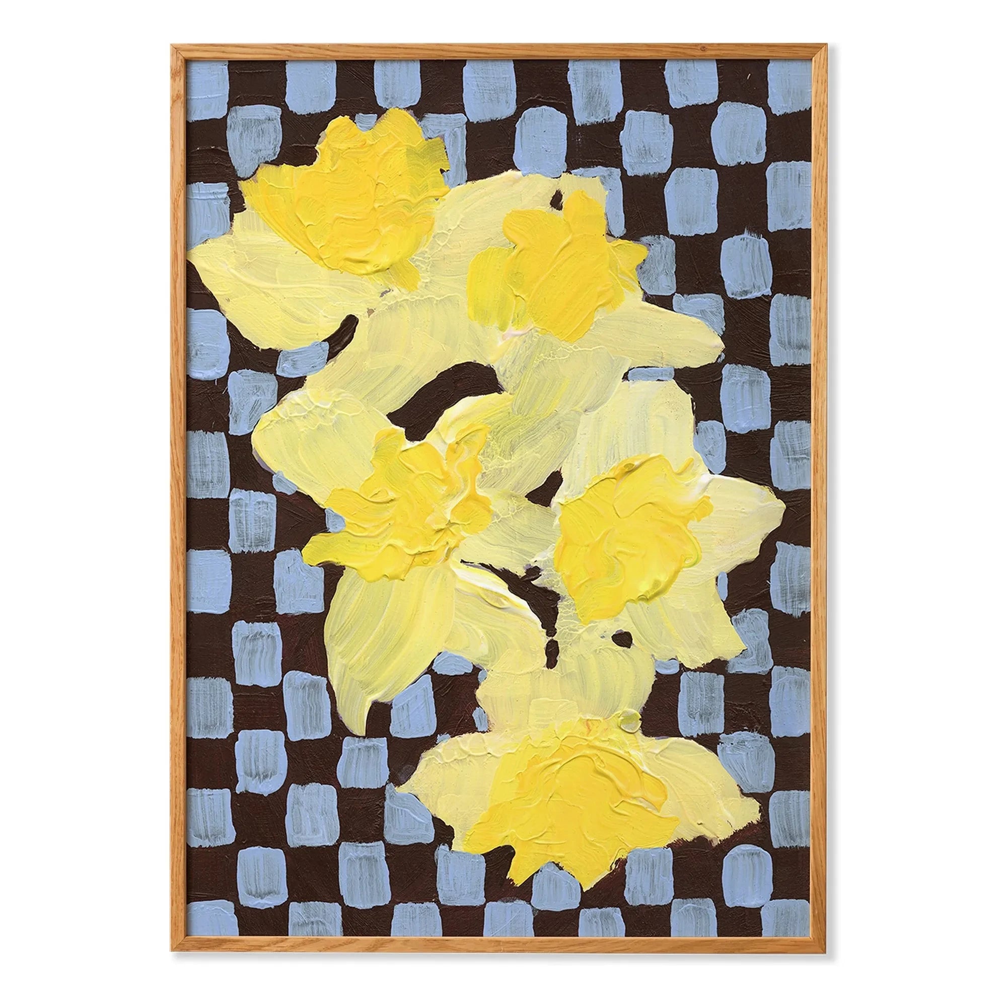 Paper Collective - Flowers with Checks 05 Poster, Liat Greenberg | Blau
