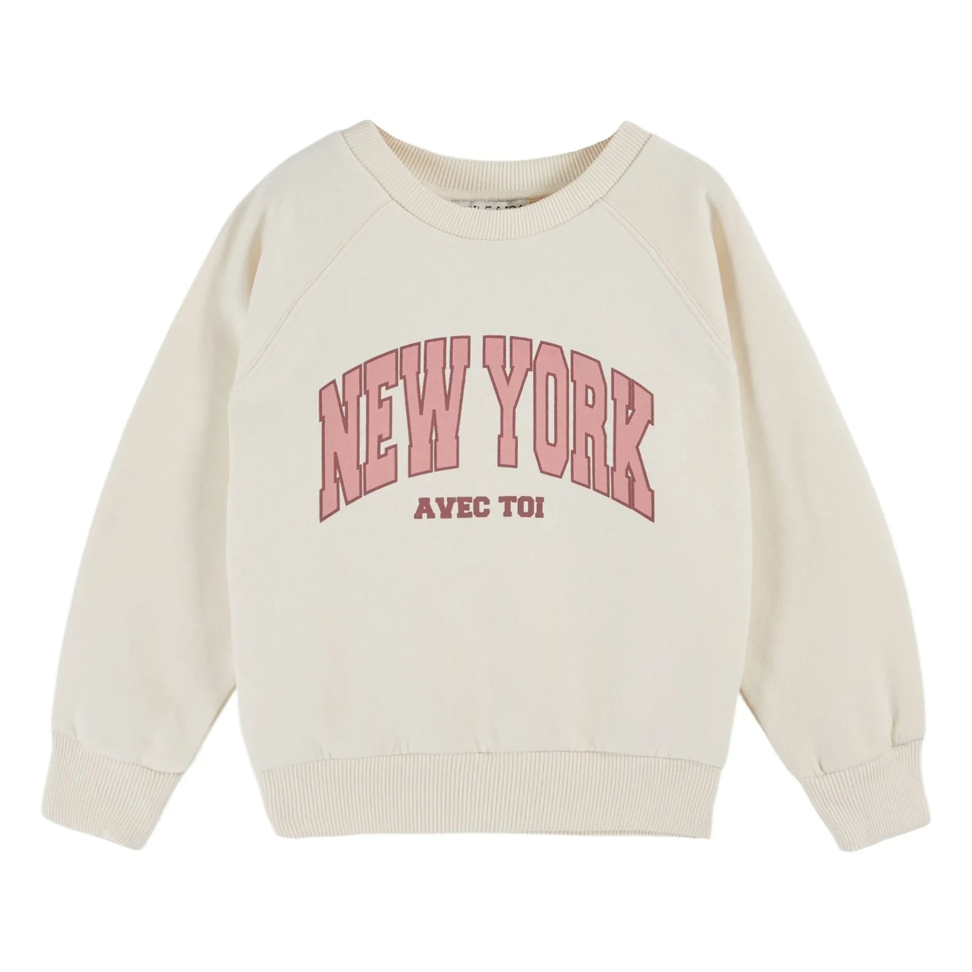 Emile et Ida – Sweatshirt New York Bio-Baumwolle | Creme