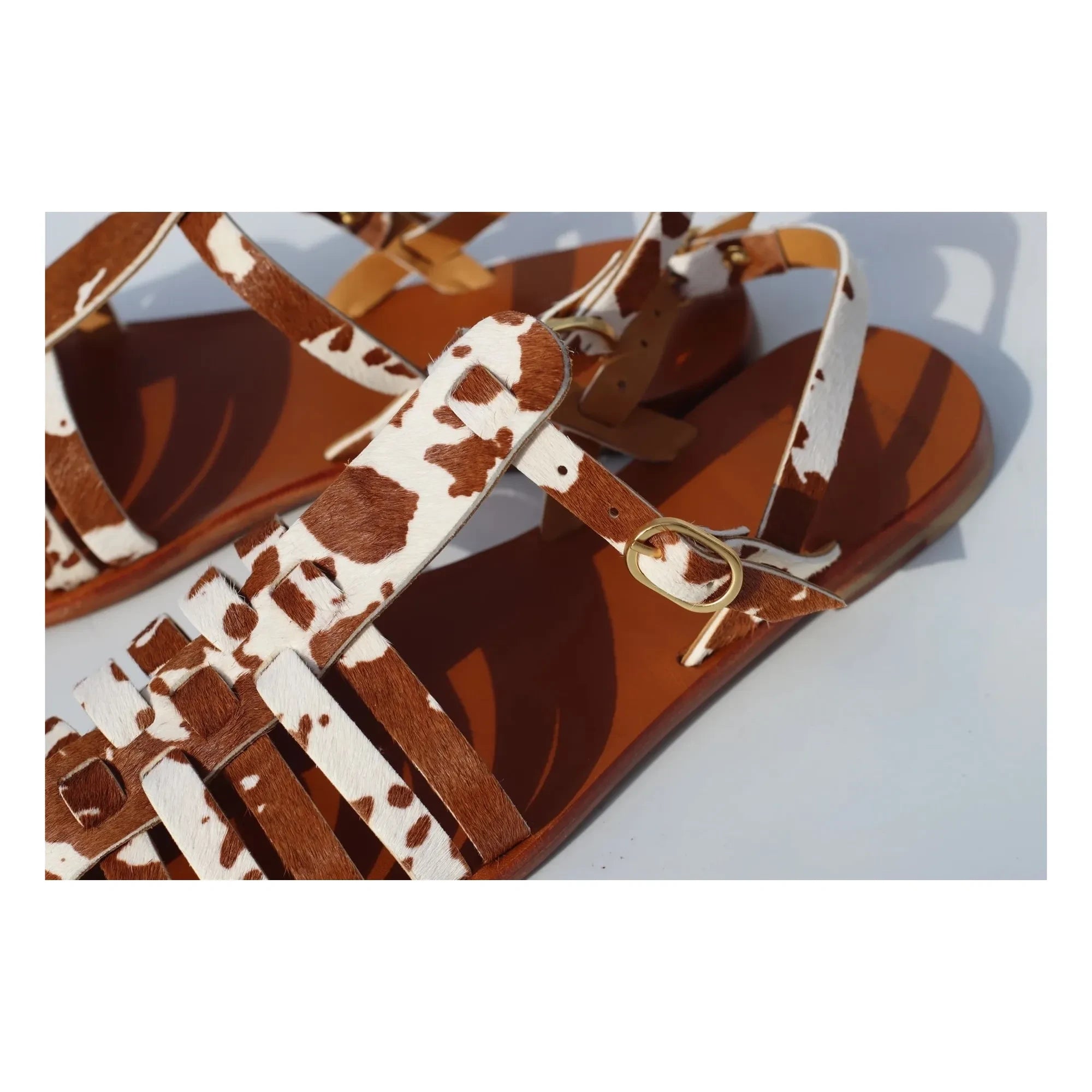 Mama Praïa - Fischer-Sandalen Kuh | Braun
