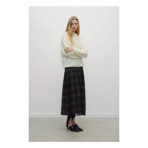 the new society - Carreaux Aira Baumwollrock | Grau