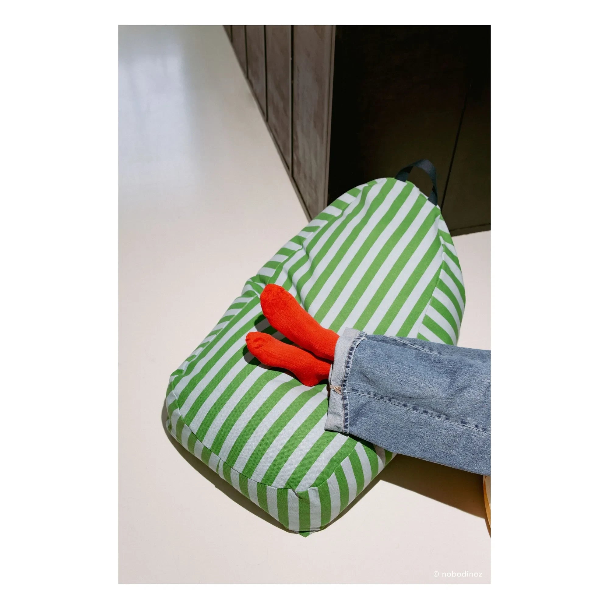 Nobodinoz - Bliss langer Pouf | Grün