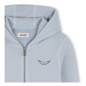 Zadig & Voltaire - Make More Art Kapuzenpullover mit Reißverschluss | Hellblau