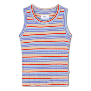 Repose AMS - Gestreiftes Rippstrick Tanktop Bio-Baumwolle | Flieder