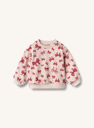 Wheat - Lia Sweatshirt mit Knoten, Bio-Baumwolle | Zuckerrosa