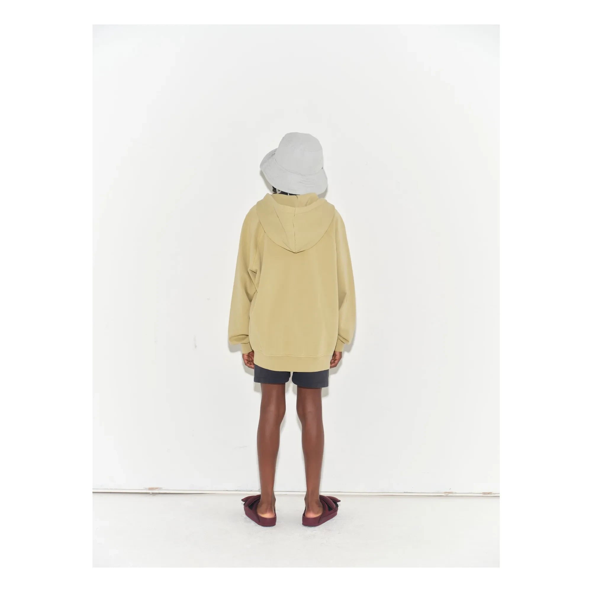 Main Story – Oversize Sweatshirt aus Bio-Baumwolle mit Reißverschluss | Pistaziengrün