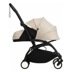 Stokke® - YOYO³ Bonpoint 0+ Neugeborenen-Kinderwagen Schwarzes Gestell | Beige