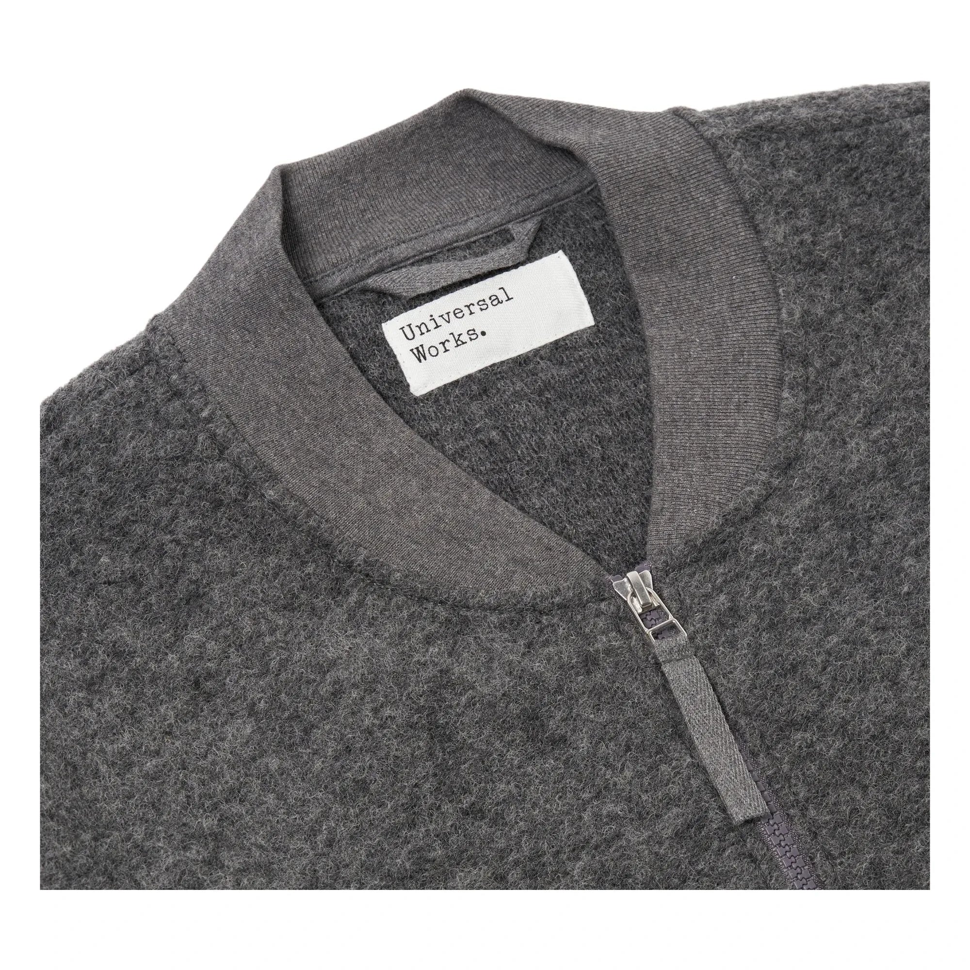 Universal Works - Bomberjacke aus Wolle mit Reißverschluss | Grau