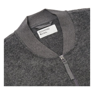 Universal Works - Bomberjacke aus Wolle mit Reißverschluss | Grau