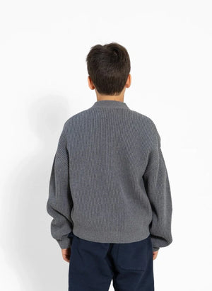 Smallable Kid - Harcourt Organischer Baumwollpullover | Grau meliert