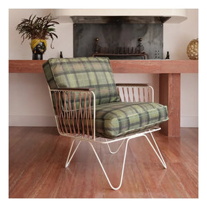 Honoré - Tartan Samt Croisette-Sessel | Grün
