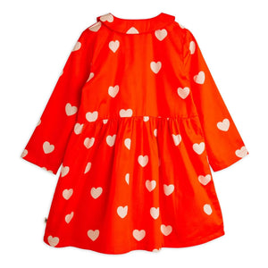 Mini Rodini - Bio-Baumwollkleid mit Herzen | Rot