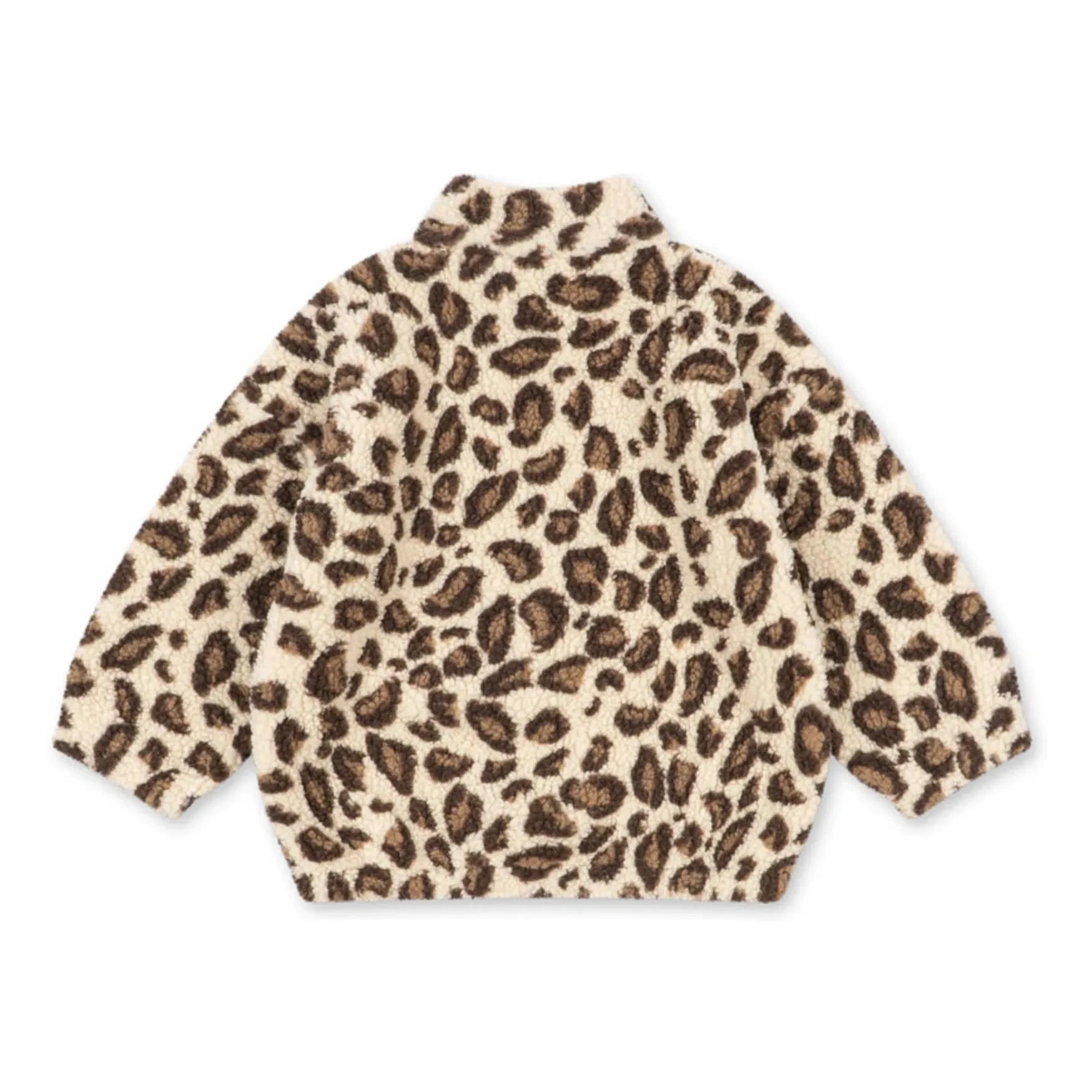 Konges Sløjd - Recycelte Faser Jody Leopard Sherpa Jacke | Beige