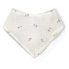 Babyshower - Kirschen-Lätzchen Bandana | Ecru