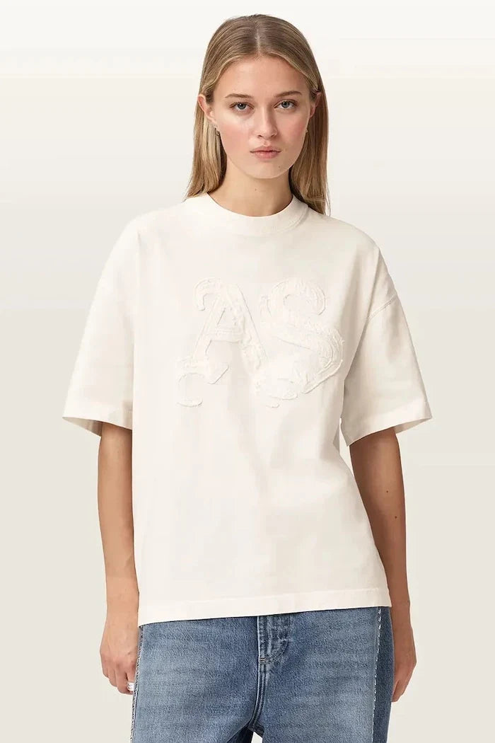 AllSaints Damen-Baumwoll-T-Shirt INSIGNIA