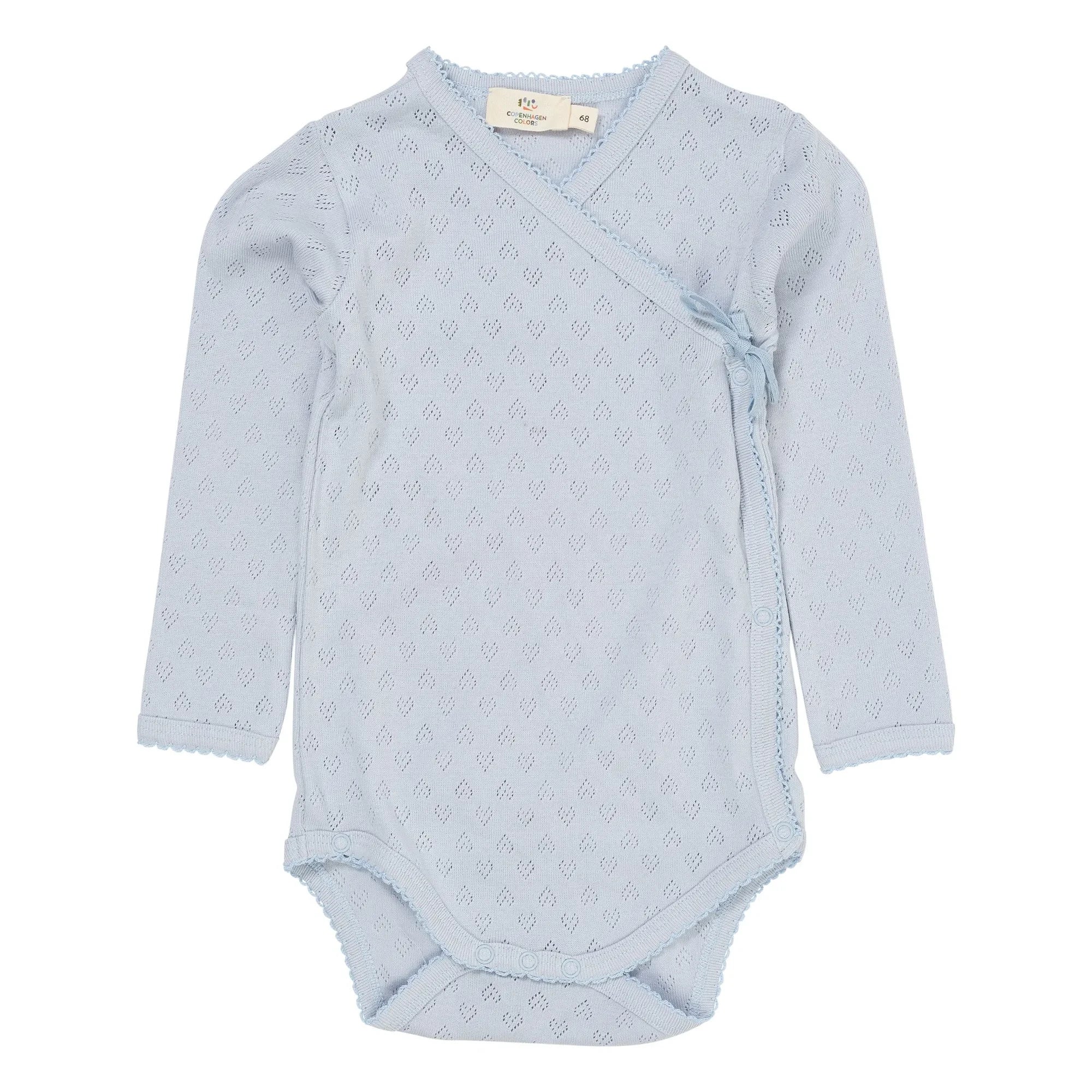 Copenhagen Colors - Pointelle Bio-Baumwoll-Body | Hellblau