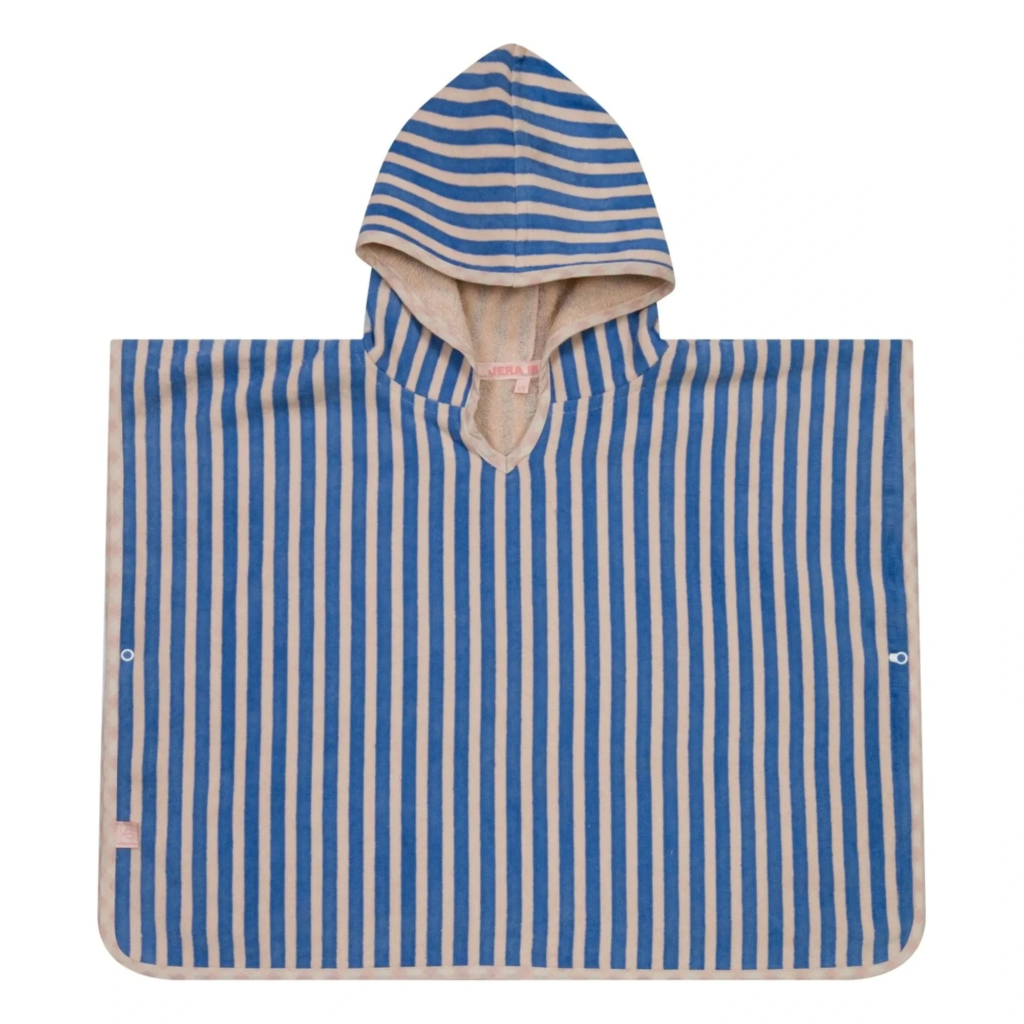 Jera Mini - Gestreiftes Handtuch Badeponcho | Hellrosa