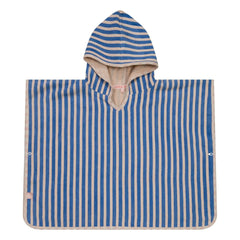 Jera Mini - Gestreiftes Handtuch Badeponcho | Hellrosa