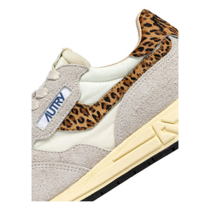 Autry - Reelwind Low Wildleder und Nylon Leoparden Sneakers | Beige