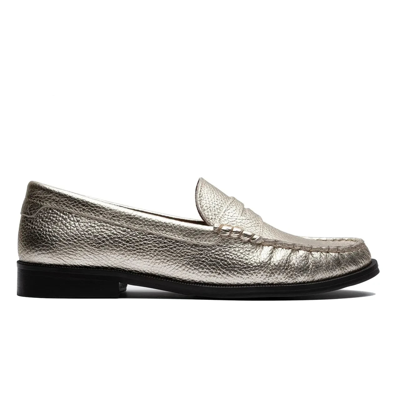 Lachoix – Metallic Penny Loafer | Champagner