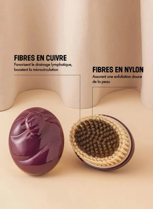 La Bonne Brosse - Die Talm Körperbürste x La Bonne Brosse Nr. 01 - Für empfindliche Haut | Aubergine