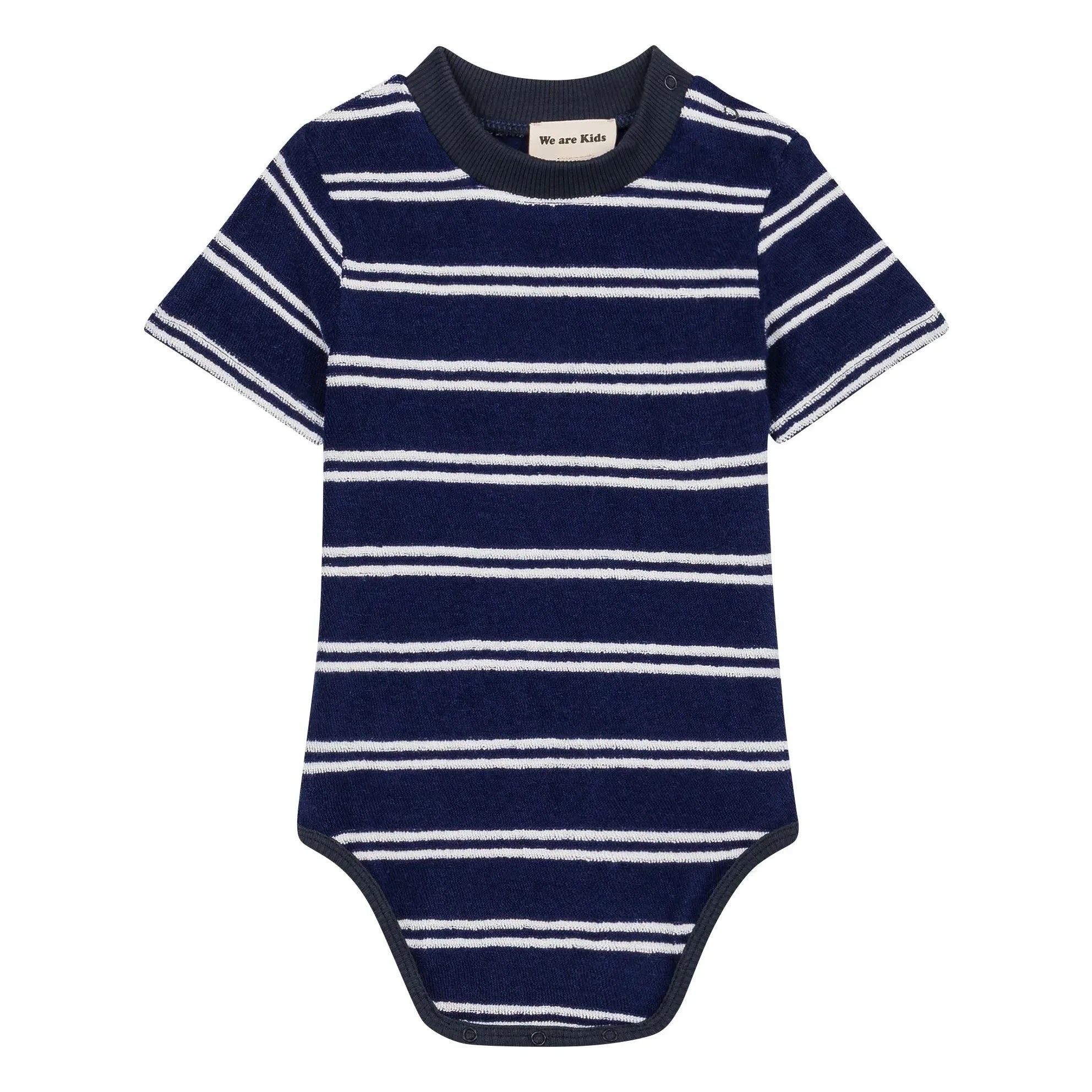We Are Kids - Gestreifter Bio-Baumwoll-Tom-Body | Marineblau