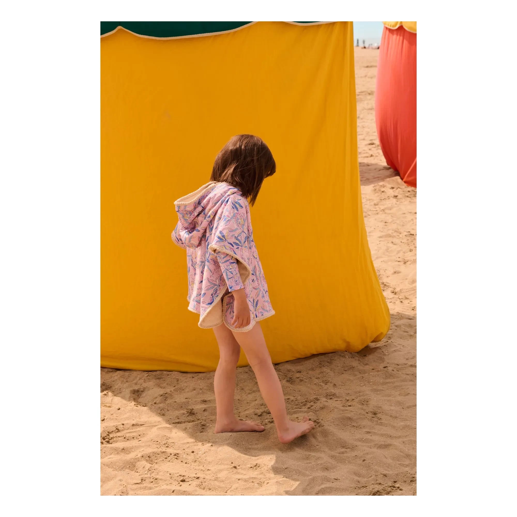 Louise Misha - Mael Badeponcho aus Bio-Baumwolle | Blassrosa