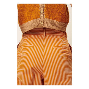 Sessùn - Hose Provencia aus gestreifter Baumwolle | Orange