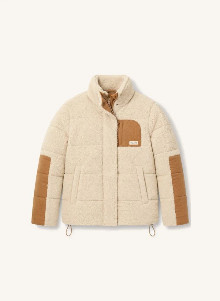 Töastie - Aus recyceltem Fleece gefütterte Helix-Daunenjacke | Beige